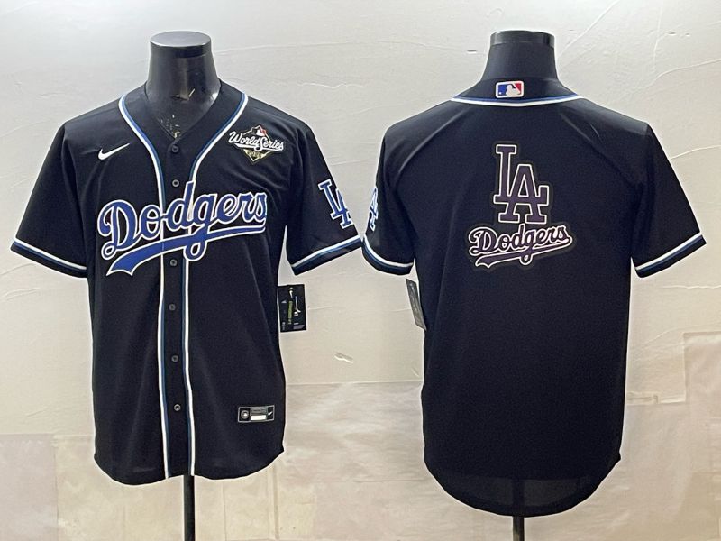 Men 2025 Nike Los Angeles Dodgers Blank Black MLB Jersey style 0012->los angeles dodgers->MLB Jersey